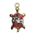 Enamel Zinc Alloy Turtle Charm Pendant for DIY Earrings Keychain and Cartoon Jewelry Making