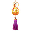 Hollow Lucky Cat Tassel Keychains in Five Colors and Plain Option view 5