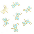Enamel-Look Gold Silver Dragonfly Alloy Charms in 14 Styles view 8