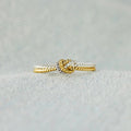 Two-Tone Rope Knot Ring With Gold And Silver Twisted Band view 2