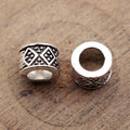 Diamond Pattern Large Hole Metal Spacer Beads in Three Finishes view 2