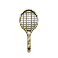 Large Tennis Racket Charm with Woven String Detail in Two Finishes view 3