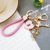 Pink-Braided Pink-Heart-Lock