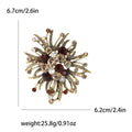 Crystal Firework Flower Brooch in Four Color Arrangements view 7