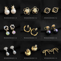 Gold Double Layer Mosquito Coil Clip Earrings Charm Mix view 3
