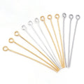 0.6 mm Eye Pins in Five Lengths and Three Metal Finishes view 3