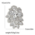 Oversized Teardrop Crystal Cluster Brooch in Ten Color Styles view 9