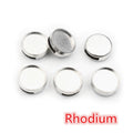 Round Through-Hole Bezel Beads in Seven Plated Finishes, 12mm view 7