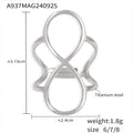 Open Figure-Eight Infinity Line Statement Ring Metal view 6