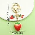 Strawberry, Cherry and Orange Charm Keychains in 30 Pictured Variations for Bags and Keys view 8