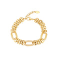 Gold Watch Band Link Bracelet Zircon Oval Connectors view 5