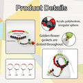 Red Green Clear And Black Faceted Acrylic Tasbih Prayer Beads view 3