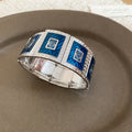 Enamel Square Stretch Bracelet and Multi-Band Open Cuffs view 6