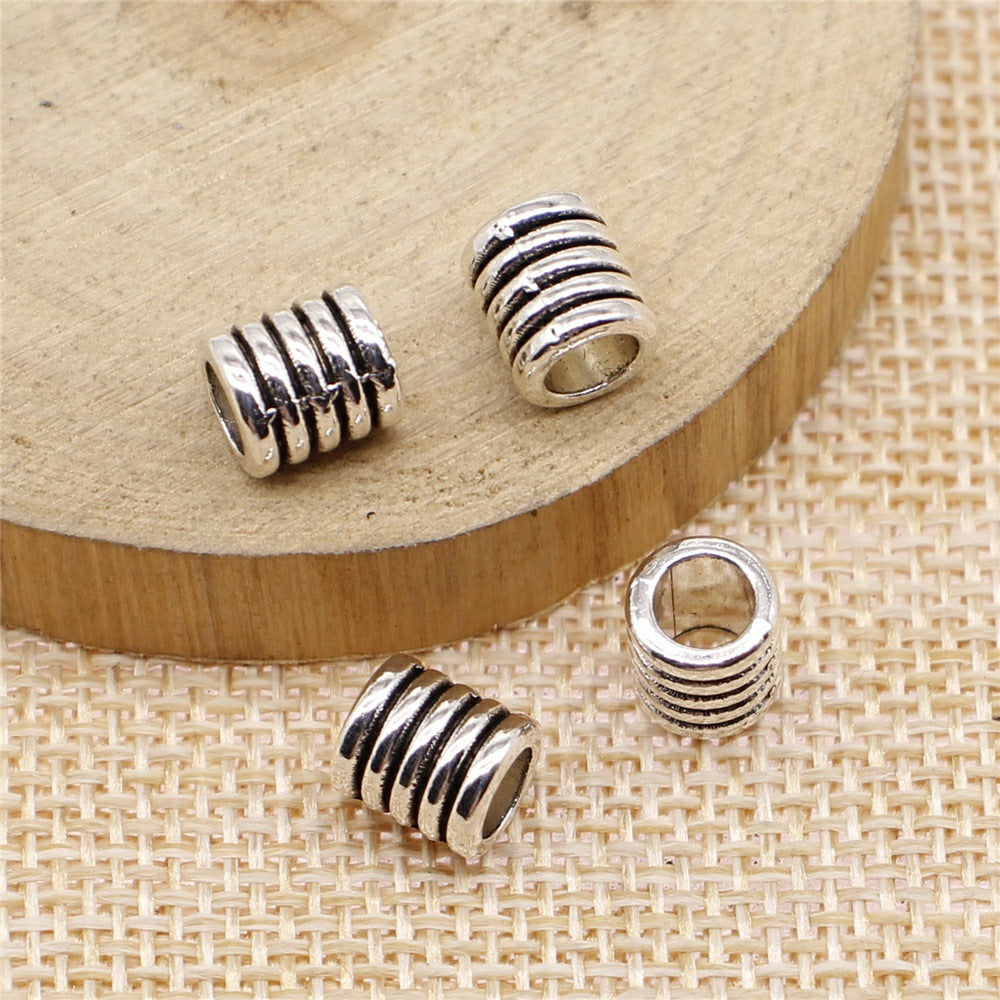 7x7x8mm 1.1g Multicolor Zinc Alloy 5 Ring Large Hole Beads for Bracelet Necklace DIY Making