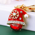 Christmas Stocking Reindeer Snowman and Hat Keychains with Red Loops view 10