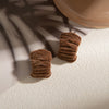 Brown Flocked Studs