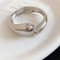 Gold Silver Bamboo Twist Hammered Open Cuff Bangles Six view 10