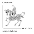 Pegasus Brooch In 2 Styles With Polished Metal And Decorative Details view 7