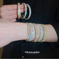 Rhinestone Multi Row Open Cuff Bracelets Gold Silver Eight view 2