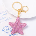 Rhinestone Star Keychain Gold Ring Braided Cord 15 Styles view 3