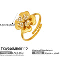Four Leaf Clover Zircon Necklace Bracelet Ring Earring Set view 6