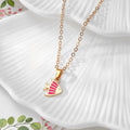 Gold Enamel Fish Pendant Necklaces Cable Chain 9 Styles view 2
