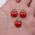 Gold Tone Enamel Fruit Charms in Eight Colorful Designs view 8
