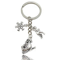 Metal Christmas Charm Keychains in 8 Winter Holiday Styles view 9