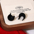Flocked Teardrop Rounded Hoop Earrings in Two Colors view 3