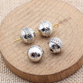 Openwork Patterned Round Metal Bead for Jewelry Making view 2