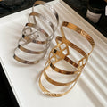 Multi Loop Geometric Upper Arm Cuff In Gold Or Silver Tone view 2