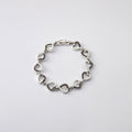 Hollow Heart Link Rhinestone Bracelets Four Metal Tones view 8