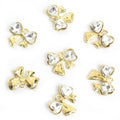 Crystal Bow Charms in Gold and Silver Tones, 12 Color Designs view 12