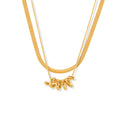 Gold Coiled Snake Pendant Necklace Fine Snake Chain view 5