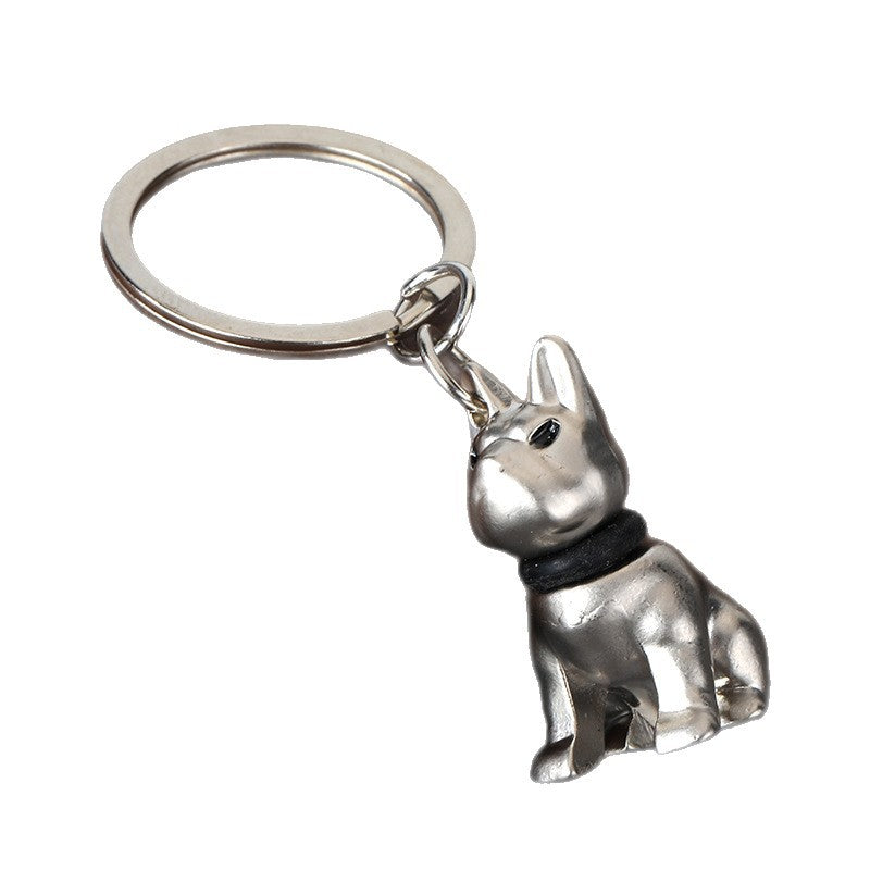 Minimalist Dog Keychain Zinc Alloy Bag Charm Accessory