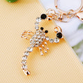 Crystal Scorpion Keychains in Plain Red Loop and Black Loop Options view 3