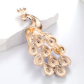Rose Gold Peacock Crystal Two Designs Metal Brooch Pin view 3