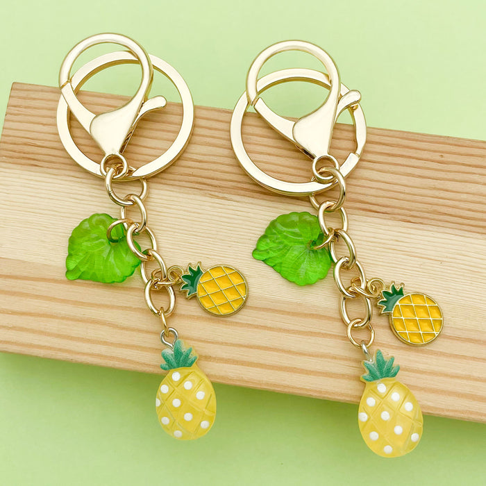 Strawberry, Cherry and Lemon Charm Keychains Featuring Red Apple Across 43 Variations