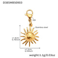 Sun Ladybug Heart and Chili Charm Necklace Collection in Gold Tone view 11