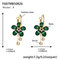 Resin Flower and Crystal Tassel Hoop Earrings in Twelve Colors view 10
