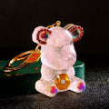 Crystal Fortune Bear Keychains with Cord Sets and Loose Heart Loops view 11