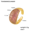 Gold Heart Zircon Pendant Necklace Open Pavé Rings view 8