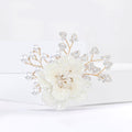 Pearl Crystal Enamel Flower Brooch Pink Blue White Black view 3