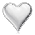 Polished Puffed Heart Brooch in Silver and Gold for Jackets and Scarves view 2