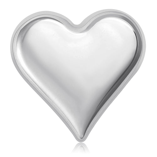 Polished Puffed Heart Brooch styled product view