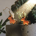 Gold Tone Farm Animal Drop Earrings in Eight Designs view 11