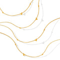 Mini Heart Station Necklace Delicate Fine Chain Gold Rose Steel view 5