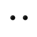 Four Size Classic Black Glossy Round Stud Earrings view 5