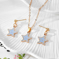 Gold Enamel Ocean Shell Mermaid Necklace Sets 9 Styles view 6