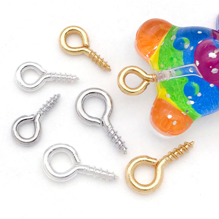 Threaded Screw Eye Pins in Two Sizes Jewelry Findings